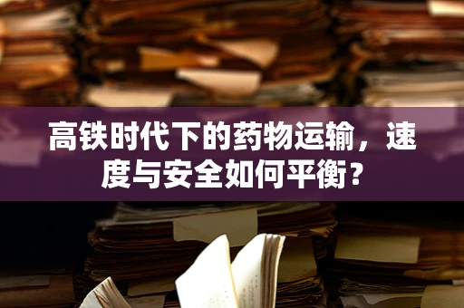 高铁时代下的药物运输，速度与安全如何平衡？